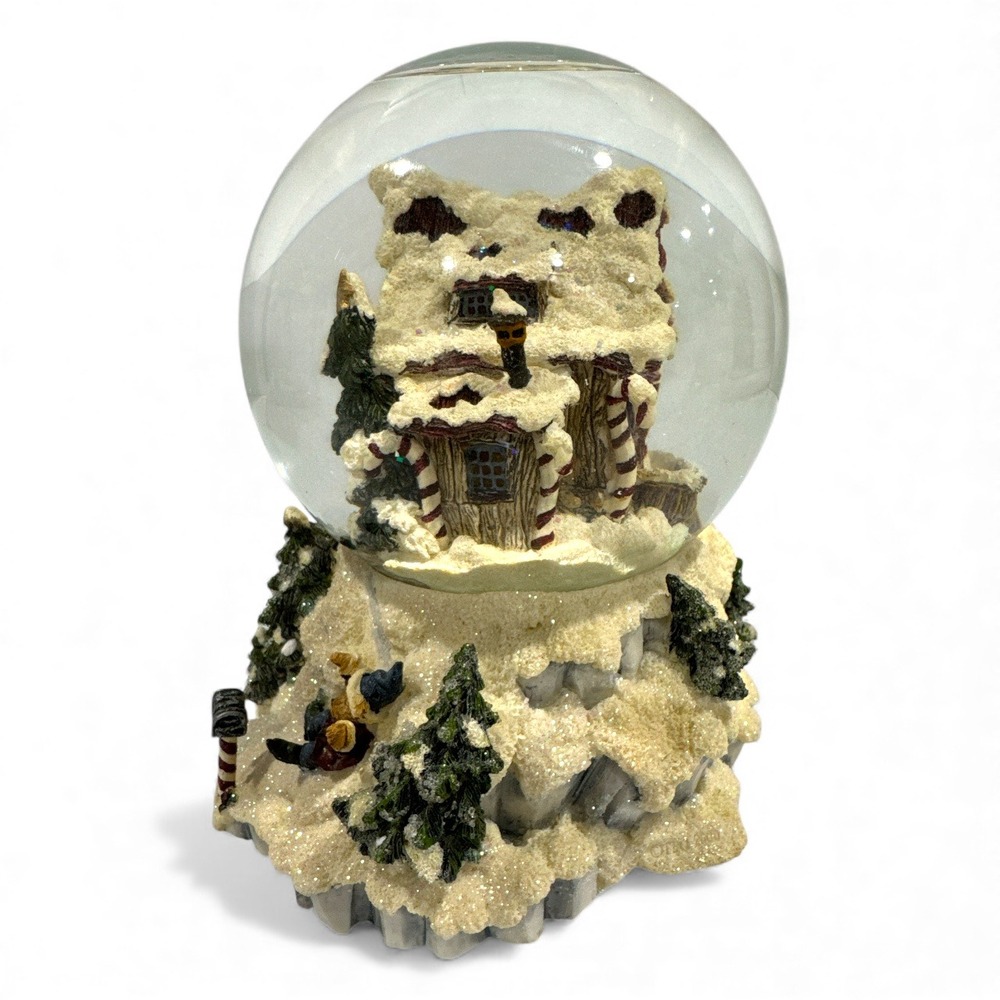 Boyds Bearly-Built Villages Kringles Shanty‎ Winter 2000's Snow Globe Music Box - Picture 8 of 11